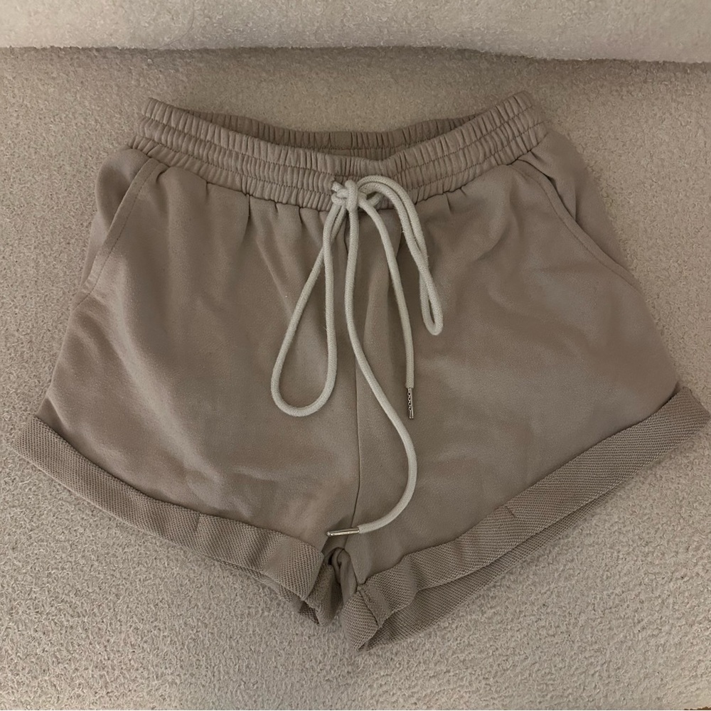 princess polly tan sweatshorts